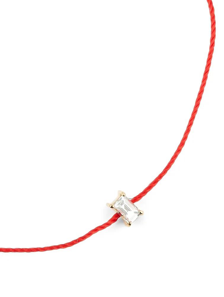 Comtesse 18K Gold String Bracelet With Diamond