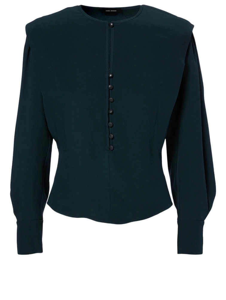 Feodia Shoulder-Pad Blouse