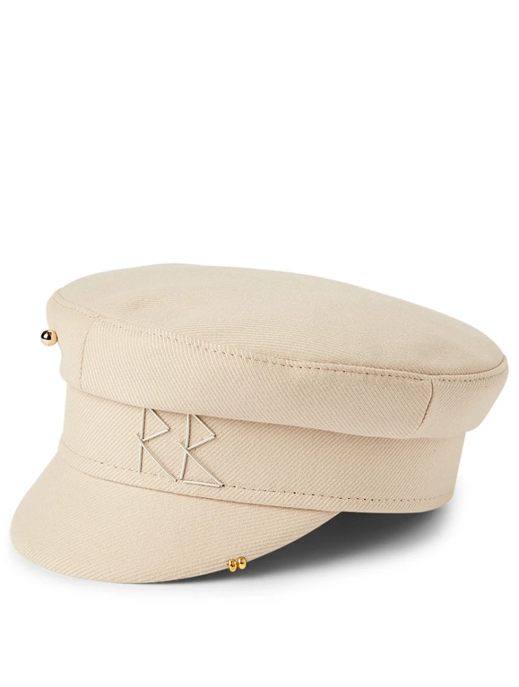 Cotton Baker Boy Cap With Piercings