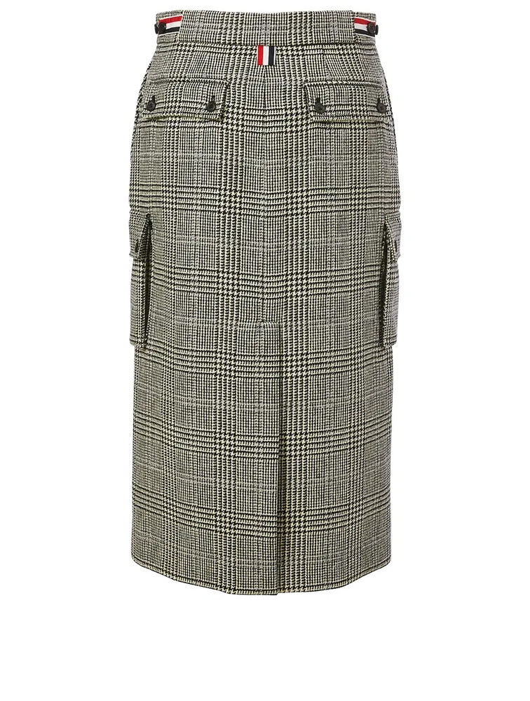 Wool Tweed Harrington Skirt Princes of Wales Print