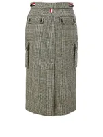 Wool Tweed Harrington Skirt Princes of Wales Print