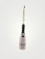 Rosé Wine Bottle Ornament
