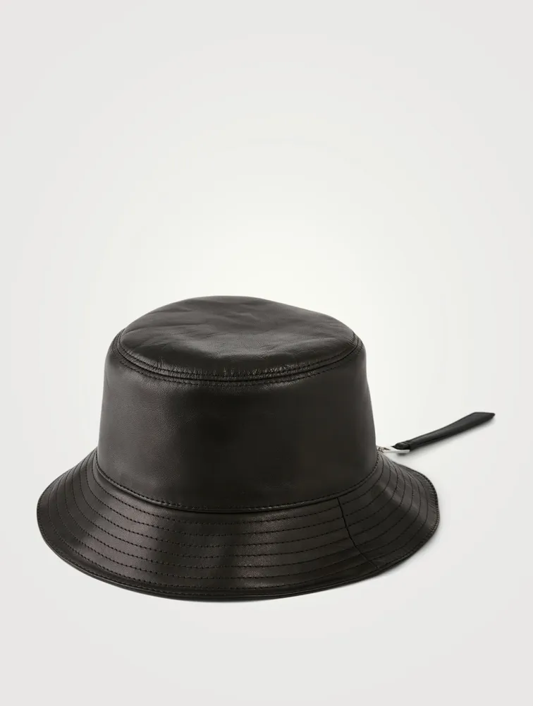 Fisherman Leather Bucket Hat