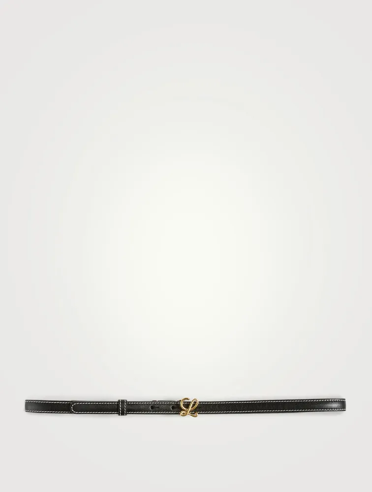 L Buckle Leather Belt