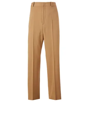 Wool High-Waisted Wide-Leg Pants