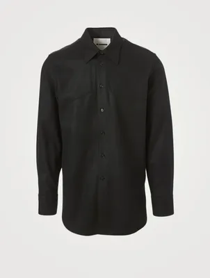 Wool-Blend Flannel Shirt