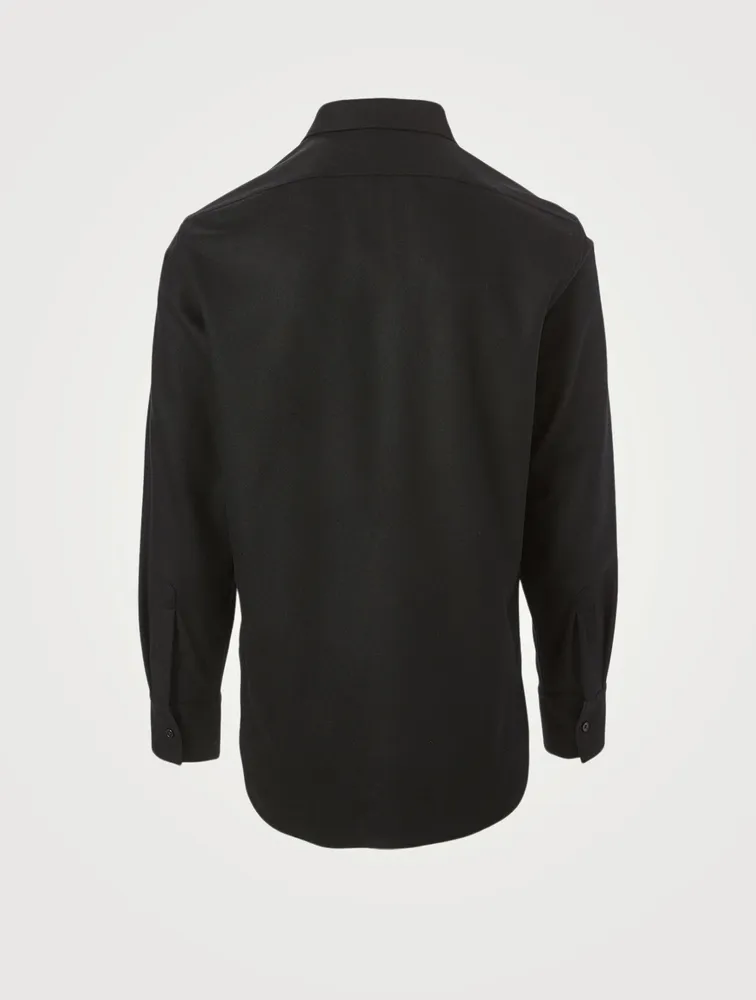 Wool-Blend Flannel Shirt