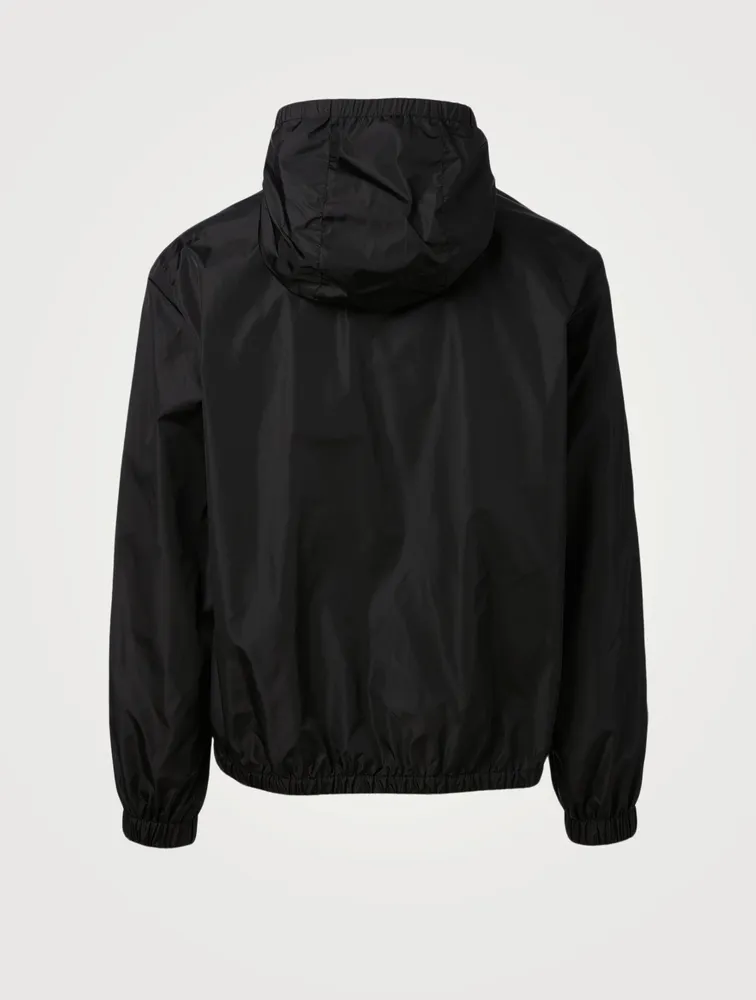 Hooded Windbreaker Jacket With Logo