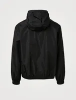 Hooded Windbreaker Jacket With Logo