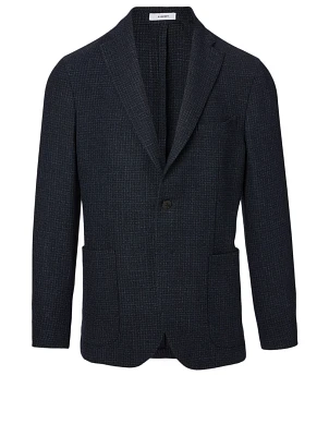 Wool Jacket Grid Print