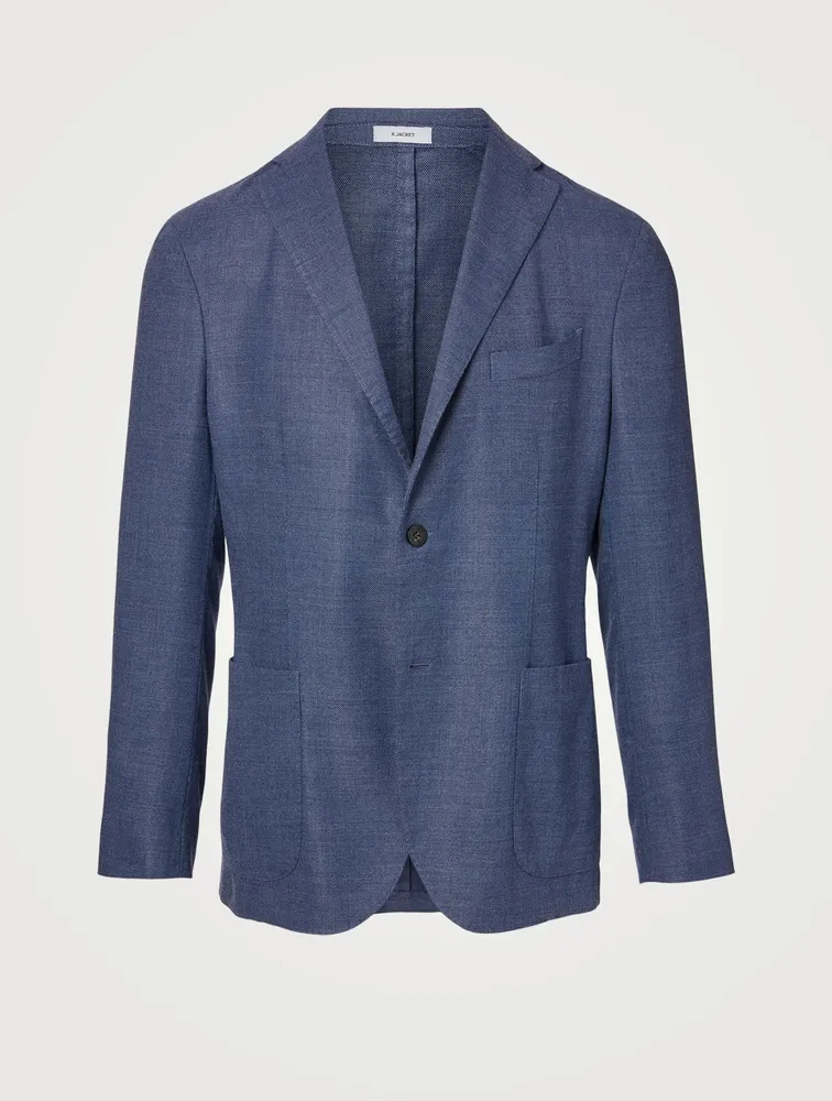 Wool-Blend Flannel Jacket