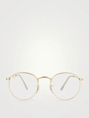 Round Optical Glasses With Blue Light Lenses