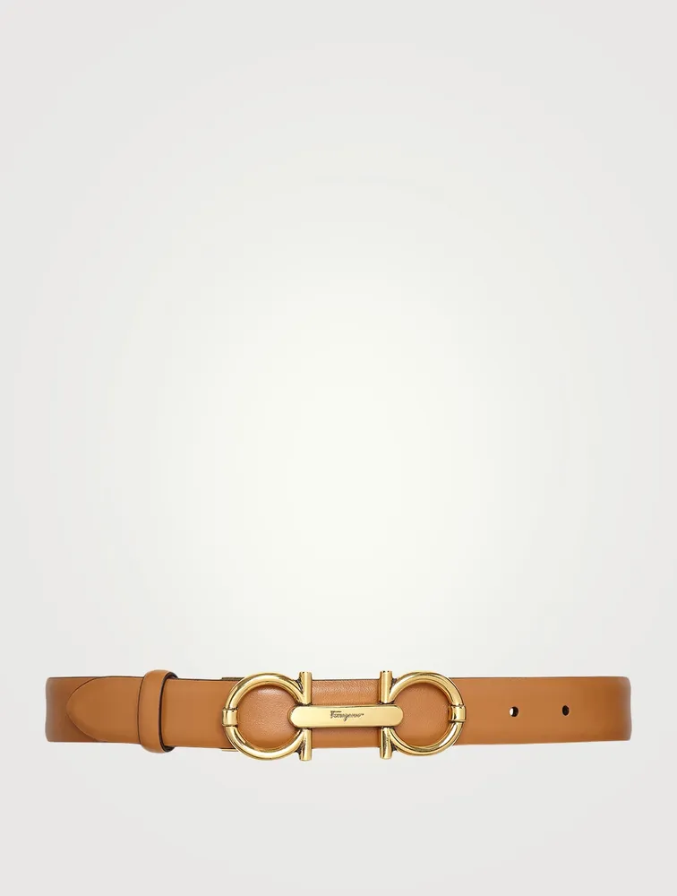 Gancini Leather Belt