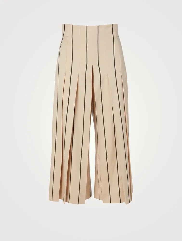 Culotte Pants Striped Print