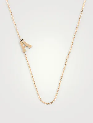 Love Letter 14K Gold A Necklace With Diamond