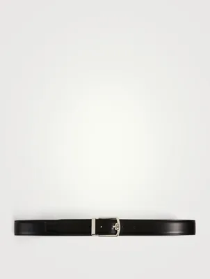 Reversible And Adjustable Leather Gancini Belt