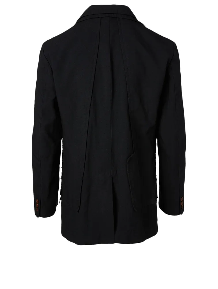 Three-Button Jacket With Seaming