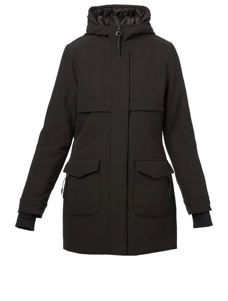 Anja Bonded Slim-Fit Parka With Hood