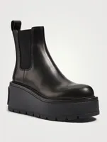VLOGO Beatle Leather Platform Chelsea Boots