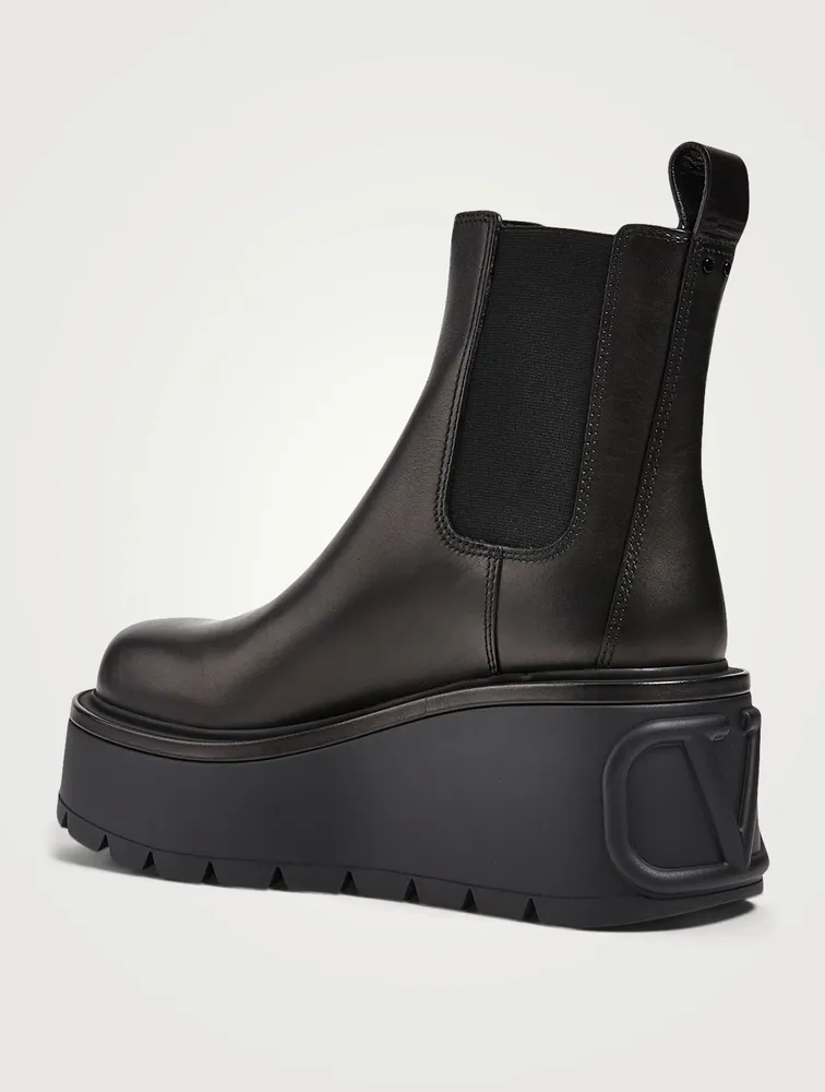 VLOGO Beatle Leather Platform Chelsea Boots