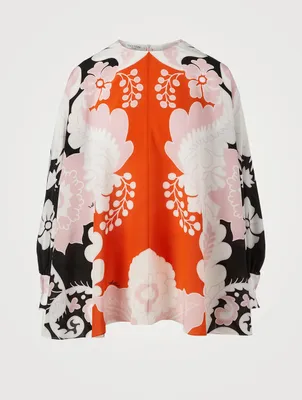 Silk Blouse Floral Print
