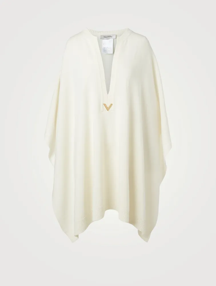 Wool And Cashmere Poncho Sweater