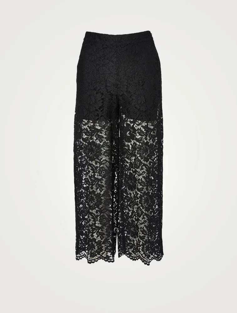 Heavy Lace Wide-Leg Pants
