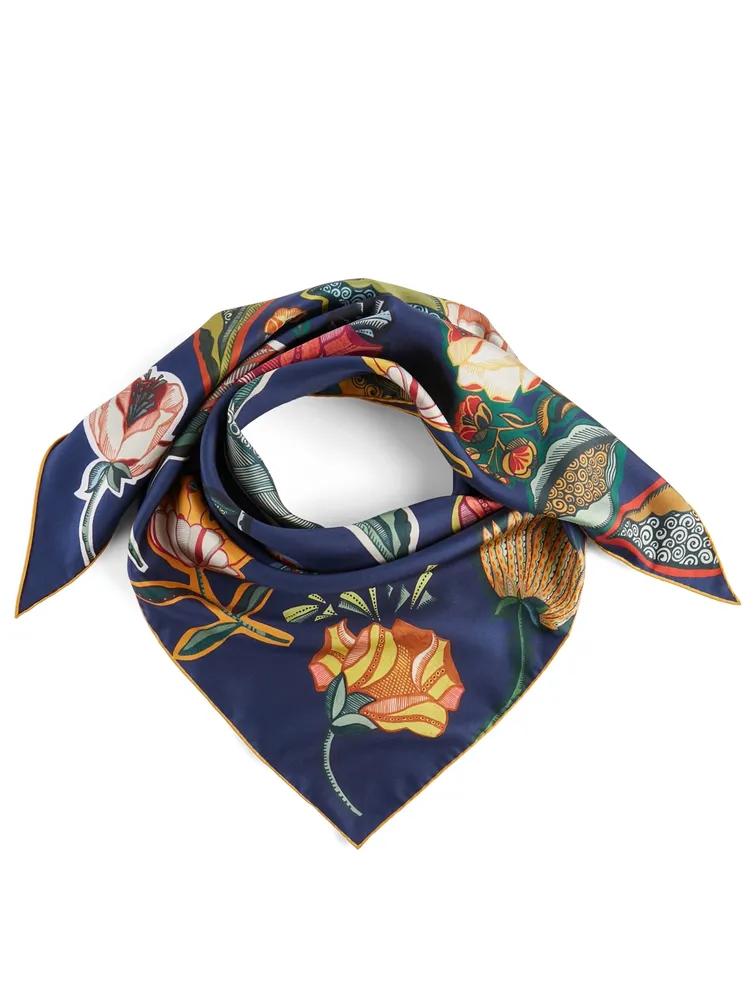 Silk Scarf In Floral Print