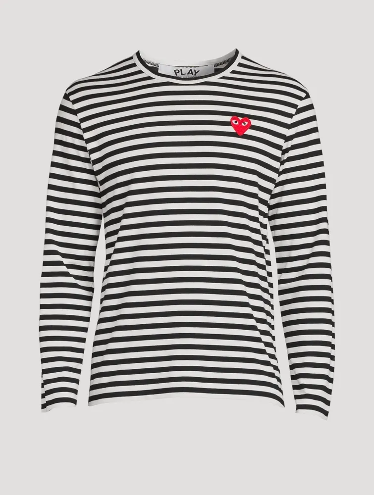 Heart Long Sleeve T-Shirt Stripe