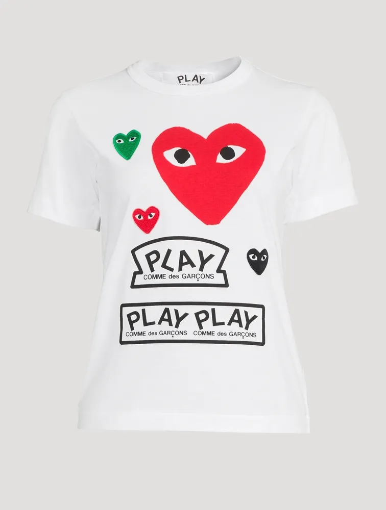 Cotton Heart T-Shirt With Logo Graphics