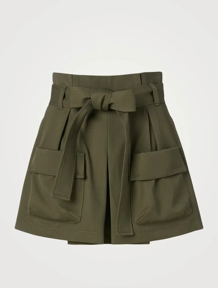 High-Waisted Cargo Shorts
