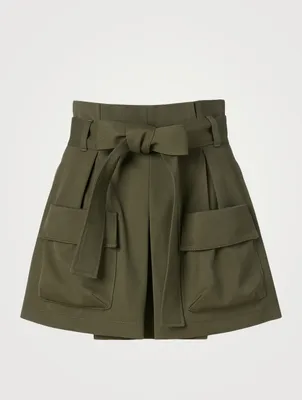 High-Waisted Cargo Shorts