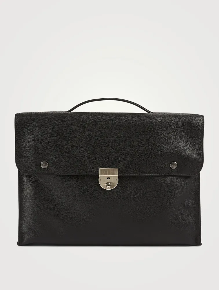 Small Le Foulonné Leather Briefcase