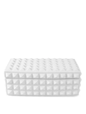 Charade Square Studded Porcelain Box