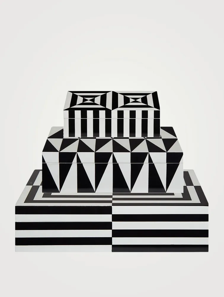 Medium Op Art Lacquer Box