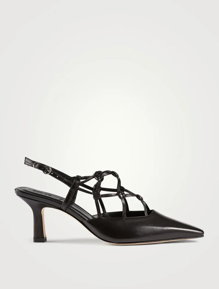 Jane Leather Slingback Pumps