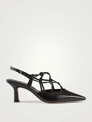 Jane Leather Slingback Pumps