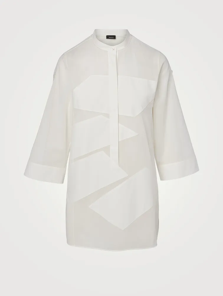 Cotton Voile Tunic Blouse