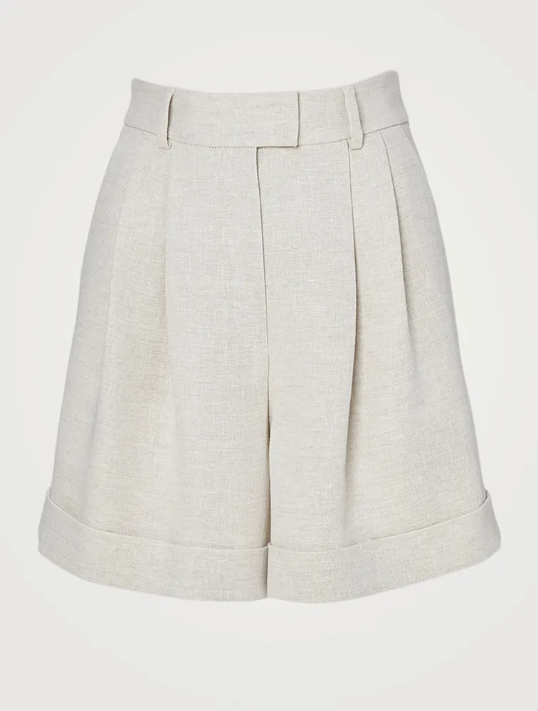 Linen Double Face Shorts