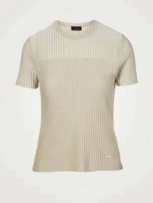 Silk Stretch Short-Sleeve Top