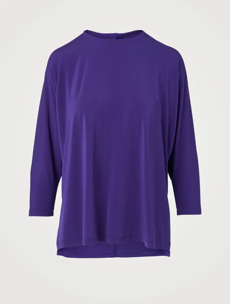 Drape Jersey Roundneck Top