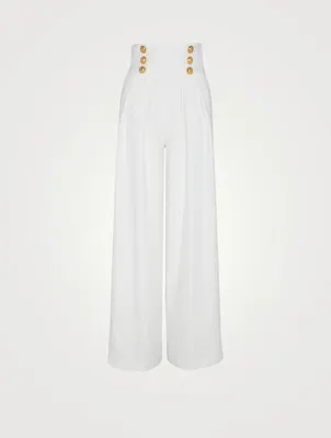 Tweed Wide-Leg Pants