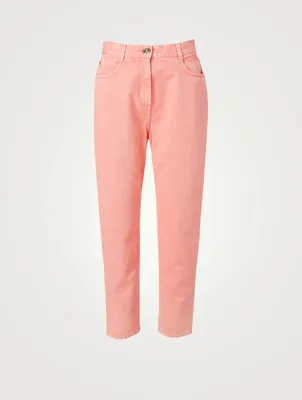 Boyfriend Jeans With 'B' Rivet