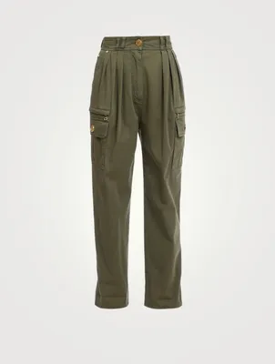 High-Waisted Cargo Pants