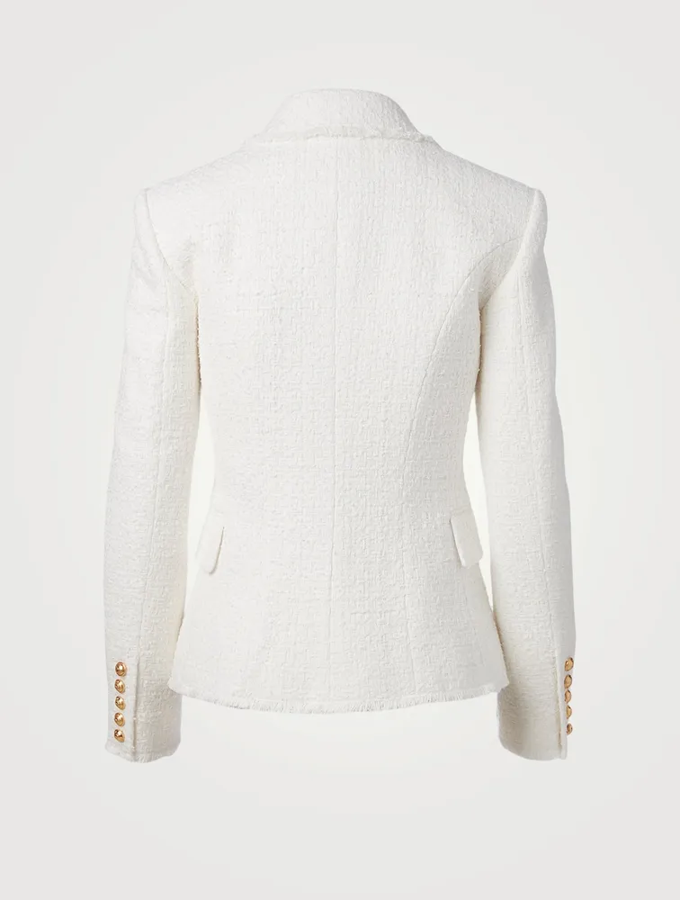 Tweed Bouclé Double-Breasted Blazer