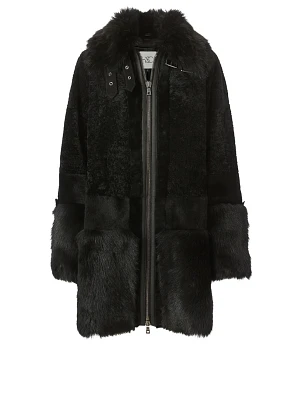 Rupple Shearling Midi Coat