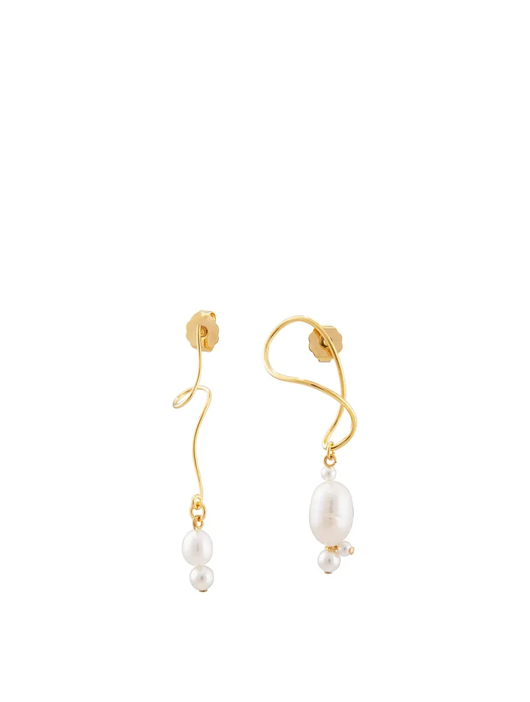Twister Earrings With Pearls