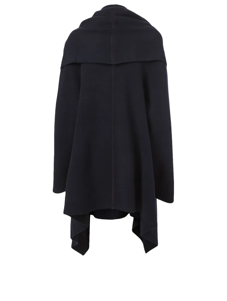 Asu Cashmere And Wool Cape With Tassels