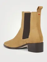 Lou Suede Heeled Chelsea Boots