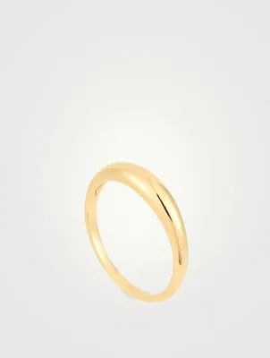 14K Gold Dome Ring